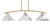 Toltec Lighting - 3736-NAB-2129 - Three Light Island Pendant - Kurve - New Age Brass