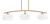 Toltec Lighting - 3736-NAB-214 - Three Light Island Pendant - Kurve - New Age Brass