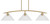 Toltec Lighting - 3736-NAB-306 - Three Light Island Pendant - Kurve - New Age Brass