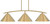 Toltec Lighting - 3736-NAB-420-NAB - Three Light Island Pendant - Kurve - New Age Brass