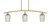 Toltec Lighting - 3736-NAB-4253 - Three Light Island Pendant - Kurve - New Age Brass