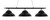 Toltec Lighting - 373-CHMB-429-MB - Three Light Bar - Oxford - Chrome & Matte Black