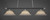 Toltec Lighting - 373-CHMB-602 - Three Light Billiard Bar - Oxford - Chrome/Matte Black