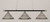 Toltec Lighting - 373-CHMB-910 - Three Light Billiard Bar - Oxford - Chrome/Matte Black