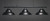 Toltec Lighting - 373-MB-429-MB - Three Light Bar - Oxford - Matte Black