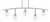 Toltec Lighting - 3745-GP-210 - Five Light Bar - Kurve - Graphite