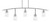 Toltec Lighting - 3745-GP-300 - Five Light Bar - Kurve - Graphite