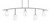 Toltec Lighting - 3745-GP-3001 - Five Light Bar - Kurve - Graphite