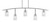 Toltec Lighting - 3745-GP-3002 - Five Light Bar - Kurve - Graphite