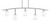 Toltec Lighting - 3745-GP-310 - Five Light Bar - Kurve - Graphite