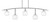 Toltec Lighting - 3745-GP-4101 - Five Light Bar - Kurve - Graphite