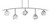 Toltec Lighting - 3745-GP-4109 - Five Light Bar - Kurve - Graphite