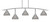 Toltec Lighting - 3745-GP-427-GP - Five Light Bar - Kurve - Graphite