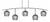 Toltec Lighting - 3745-GP-4602 - Five Light Bar - Kurve - Graphite