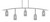 Toltec Lighting - 3745-GP-542 - Five Light Bar - Kurve - Graphite