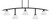 Toltec Lighting - 3745-MB-312 - Five Light Bar - Kurve - Matte Black
