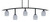 Toltec Lighting - 3745-MB-4022 - Five Light Bar - Kurve - Matte Black