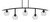 Toltec Lighting - 3745-MB-4102 - Five Light Bar - Kurve - Matte Black