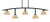 Toltec Lighting - 3745-MB-421-NAB - Five Light Bar - Kurve - Matte Black