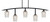 Toltec Lighting - 3745-MB-4253 - Five Light Bar - Kurve - Matte Black