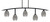 Toltec Lighting - 3745-MB-426-GP - Five Light Bar - Kurve - Matte Black