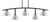Toltec Lighting - 3745-MB-427-CH - Five Light Bar - Kurve - Matte Black
