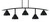 Toltec Lighting - 3745-MB-427-MB - Five Light Bar - Kurve - Matte Black