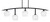 Toltec Lighting - 3745-MB-4811 - Five Light Bar - Kurve - Matte Black