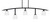 Toltec Lighting - 3745-MB-500 - Five Light Bar - Kurve - Matte Black