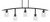 Toltec Lighting - 3745-MB-530 - Five Light Bar - Kurve - Matte Black