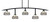 Toltec Lighting - 3745-MB-9485 - Five Light Bar - Kurve - Matte Black