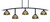 Toltec Lighting - 3745-MB-9945 - Five Light Bar - Kurve - Matte Black