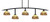 Toltec Lighting - 3745-MB-9975 - Five Light Bar - Kurve - Matte Black