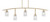 Toltec Lighting - 3745-NAB-3002 - Five Light Bar - Kurve - New Age Brass