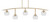 Toltec Lighting - 3745-NAB-4100 - Five Light Bar - Kurve - New Age Brass