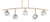 Toltec Lighting - 3745-NAB-4109 - Five Light Bar - Kurve - New Age Brass