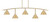 Toltec Lighting - 3745-NAB-421-NAB - Five Light Bar - Kurve - New Age Brass