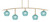 Toltec Lighting - 3745-NAB-4625 - Five Light Bar - Kurve - New Age Brass