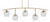 Toltec Lighting - 3745-NAB-4812 - Five Light Bar - Kurve - New Age Brass