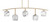 Toltec Lighting - 3745-NAB-4819 - Five Light Bar - Kurve - New Age Brass