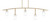 Toltec Lighting - 3745-NAB-541 - Five Light Bar - Kurve - New Age Brass