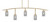 Toltec Lighting - 3745-NAB-542 - Five Light Bar - Kurve - New Age Brass