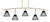 Toltec Lighting - 3745-NAB-805-MB - Five Light Bar - Kurve - New Age Brass