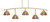 Toltec Lighting - 3745-NAB-9445 - Five Light Bar - Kurve - New Age Brass
