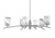 Toltec Lighting - 3746-GP-3009 - Six Light Chandelier - Kurve - Graphite
