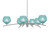 Toltec Lighting - 3746-GP-4625 - Six Light Chandelier - Kurve - Graphite