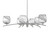 Toltec Lighting - 3746-GP-4819 - Six Light Chandelier - Kurve - Graphite