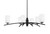 Toltec Lighting - 3746-MB-3001 - Six Light Chandelier - Kurve - Matte Black