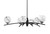Toltec Lighting - 3746-MB-4109 - Six Light Chandelier - Kurve - Matte Black