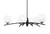 Toltec Lighting - 3746-MB-4811 - Six Light Chandelier - Kurve - Matte Black